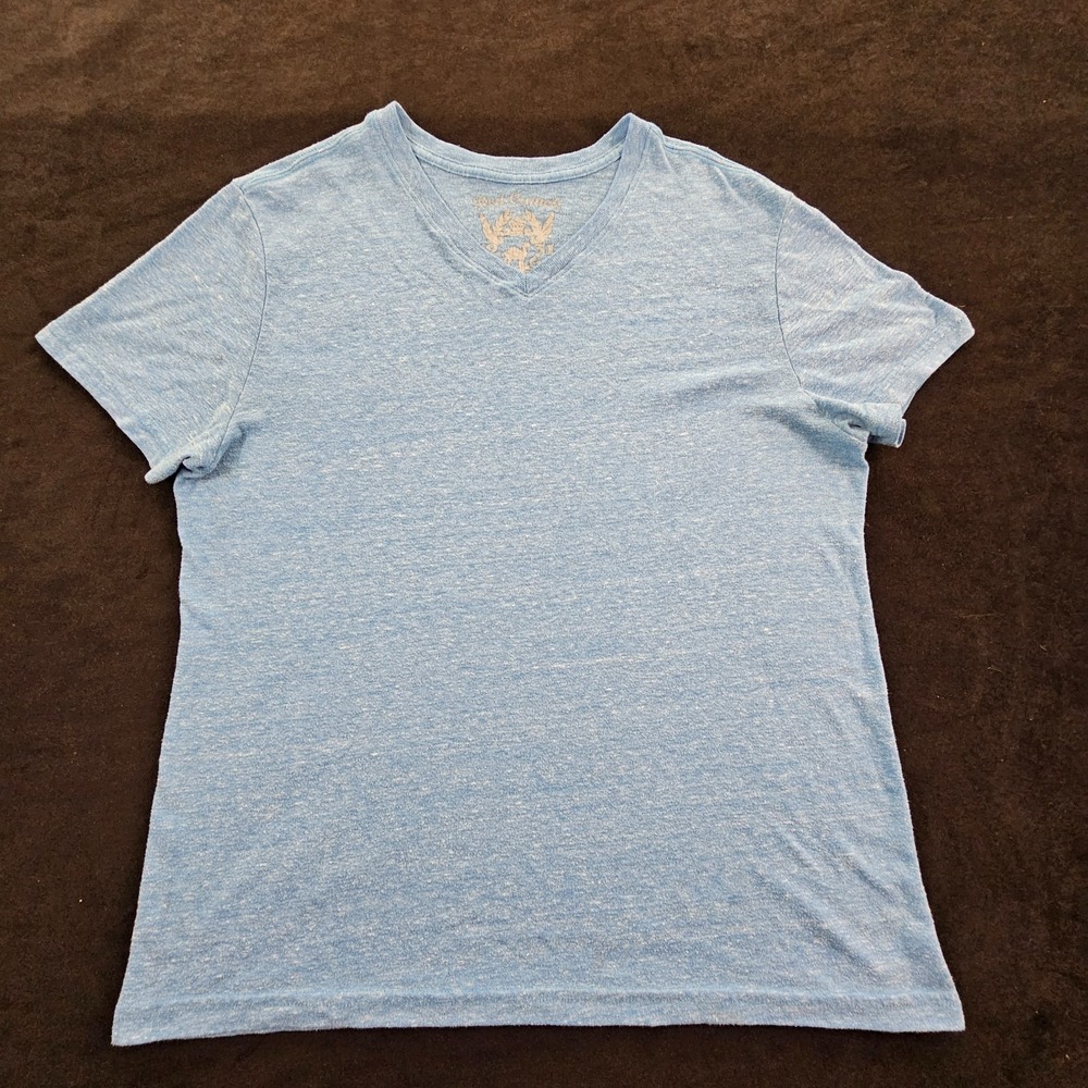 Red Camel Blue Short Sleeve Tri-Blend V-Neck T-Shirt Women's XL